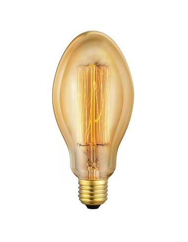 Bombilla led ovoide vintage edison matel e27 40w
