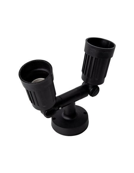 Projetor de base de jardim duplo matel IP44 2xE27