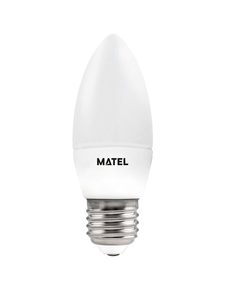 Lâmpada LED vela Matel 5W E27 6400K (3 intensidades)