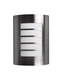 Arandela exterior em aço inox E27 IP44 matel ranhurado