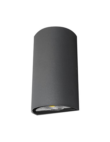 Aplique Led Luxe Semicirc Gris Ip54 6w N