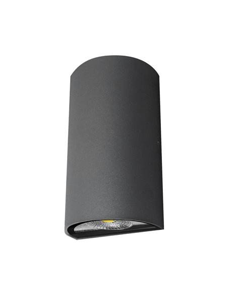 Aplique Led Luxe Semicirc Gris Ip54 6w N