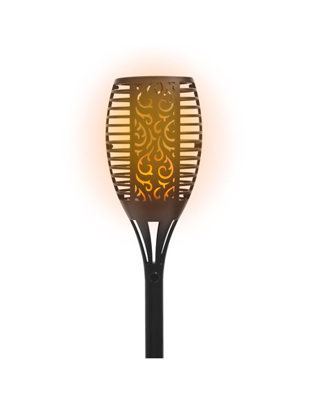Lanterna solar LED efeito chama 1800K korpass 1W