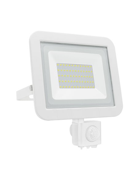 Projetor LED com sensor branco mate 50w