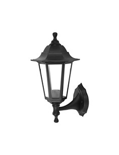Aplique exterior preto IP44 E27 reversível matel