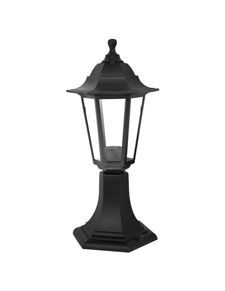 Aplique Negro Exter Sobre Muro Ip44 E-27