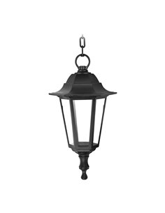Aplique Negro Exter Colgante Ip44 E-27