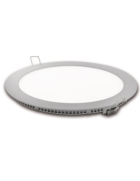 Downlight Led Corte 185mm Plata 18w Neu