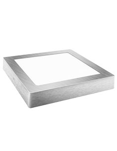 Downlight Led Superf Cuadr Plata 6w Fr