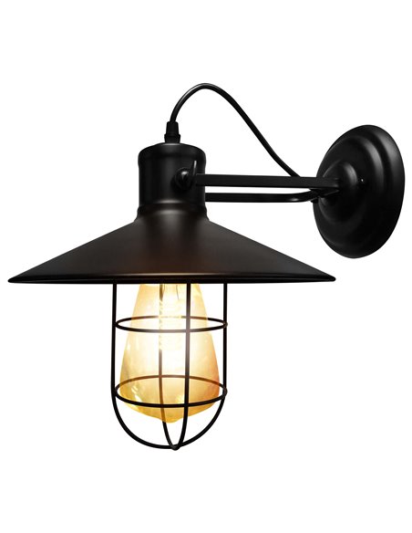 Aplique vintage pared e-27 matel 260x300mm