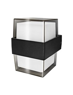 Aplique Led Luxe Cuadra Negro Ip54 10w N
