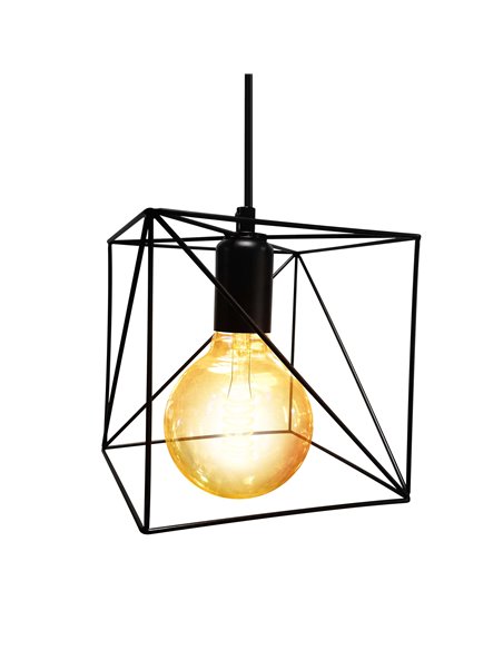 Aplique vintage colgante e-27 matel cuadrado