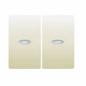 Tecla doble interruptor o conmutador con luminoso BEIGE BJC IRIS 18709-AL