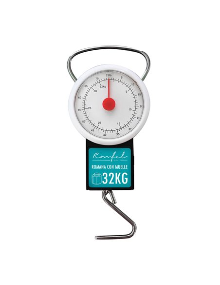 Romana Muelle 32 Kg Reloj Y Flexometro