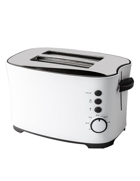 Torradeira branca 2 slots 850w küken
