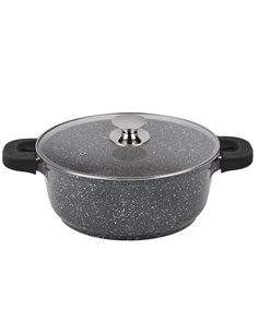 Cacerola alta aluminio fundido piedra black supreme 32cm