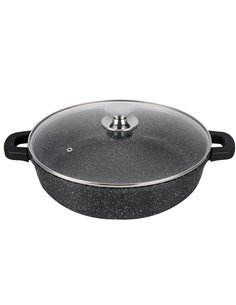 Cacerola baja aluminio fundido piedra black supreme 24cm
