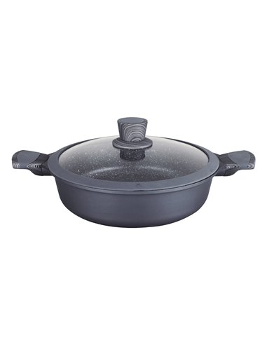 Panela de indução de pedra Supreme baixa 24cm