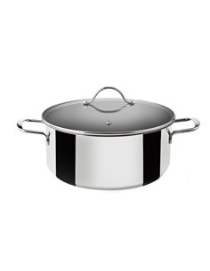 Cacerola inox inducción con tapa de cristal 20cm