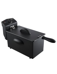 Freidora inox 2000w 3.0l kuken negro mate