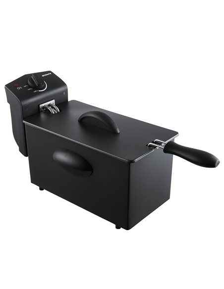 Freidora inox 2000w 3.0l kuken negro mate