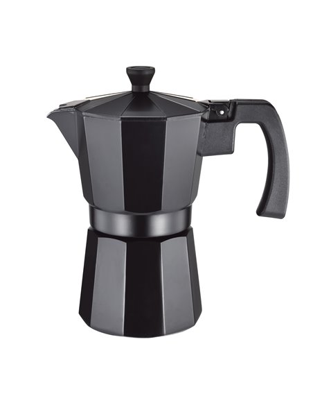 Cafetera Supreme Aluminio Negra 9tazas
