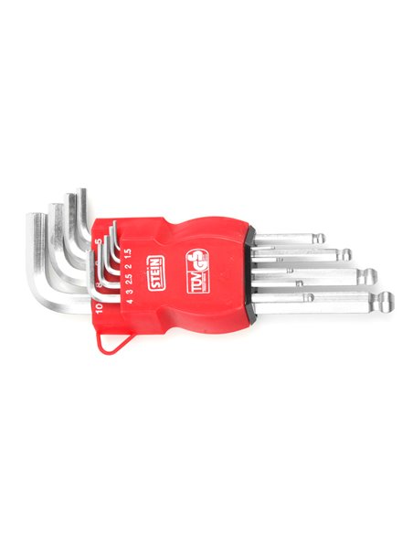 Juego llave allen stein cr-v extra larga 9 piezas