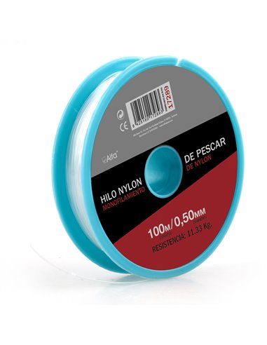 Hilo nylon pescar blanco akhuo 0,6 mm 100 m
