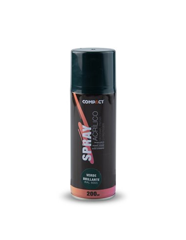 Pintura acrílica spray verde brillo 200ml