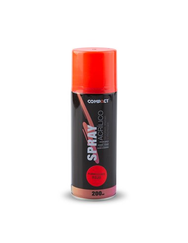Tinta spray acrílica vermelha fluorescente 200ml