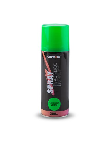 Tinta spray acrílica verde fluorescente 200ml