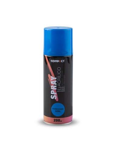 Tinta spray acrílica azul fluorescente 200ml