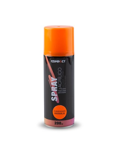 Tinta spray acrílica fluorescente laranja 200ml
