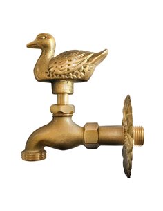 Torneira pato de latão com roseta