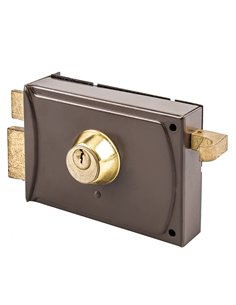 Cerradura seguridad sobreponer pintada handlock derecha 125