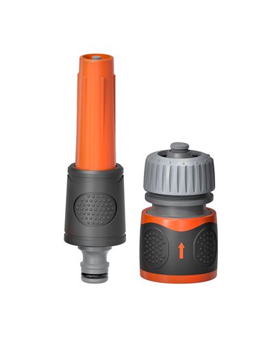 Set riego akhuo lanza + conectador 1/2"