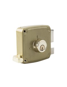 Cerradura sobreponer dorada handlock derecha 100mm