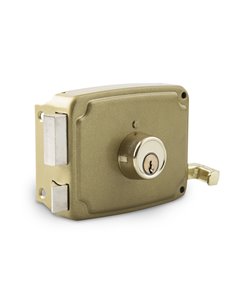 Cerradura sobreponer dorada handlock derecha 120mm
