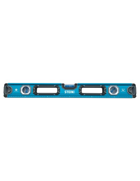 Nível de metal reto com ímã stein pro azul 300mm