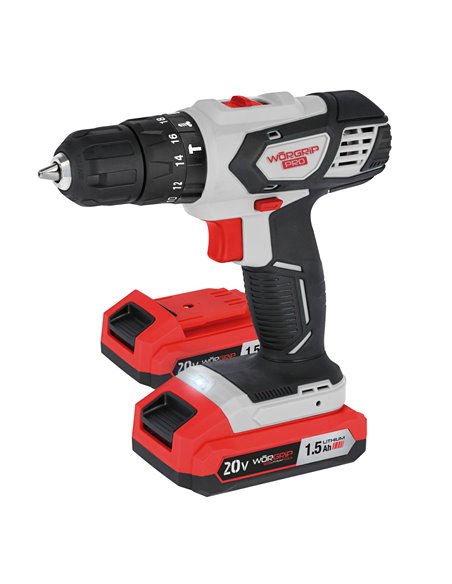 Taladro percutor worgrip 20v 2 baterías 1.5ah