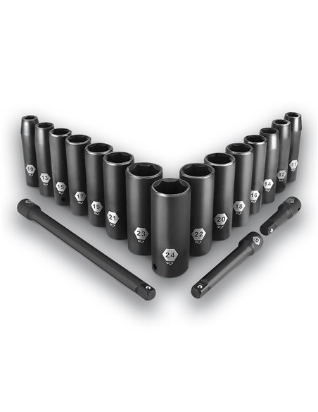 Juego LlaVes De Vaso Impacto Cr-V 18pcs