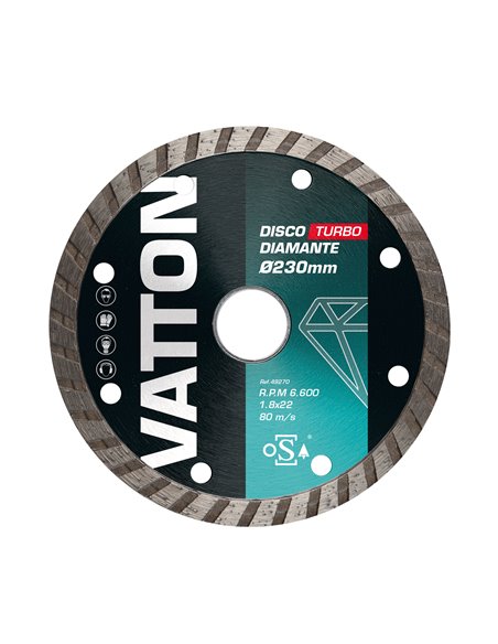 Disco Vatton Osa Diamante Turbo 230mm
