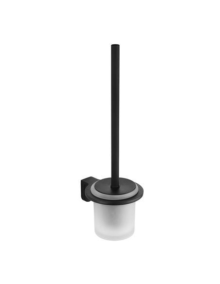 Escobillero lavabo coral negro mate