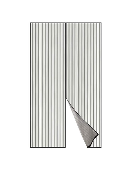 Mosquitera puerta con imán 120x230cm akhuo gris