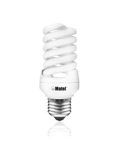 Lâmpada matel espiral micro E27 de baixo consumo 25W 6400K