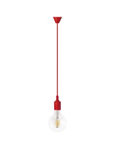 Kit Colgante Silicona E27 Rojo