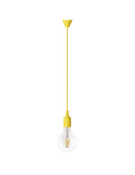 Kit Colgante Silicona E27 Amarillo