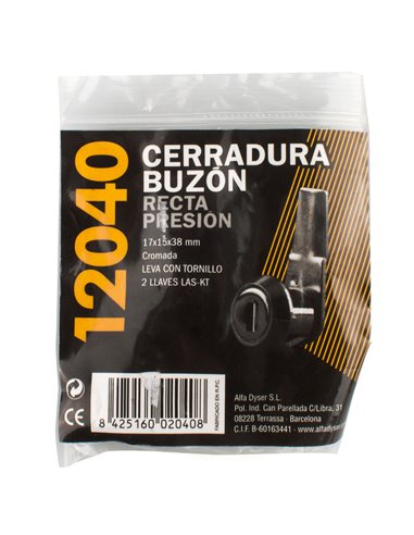 Cerradura Buzon Keya Pres Recta Cromad