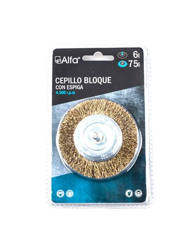 Cepillo Bloque Espiga 6 Mm 75 Mm