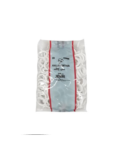 Anilla Cortina Redonda 21mm Blanca (100)